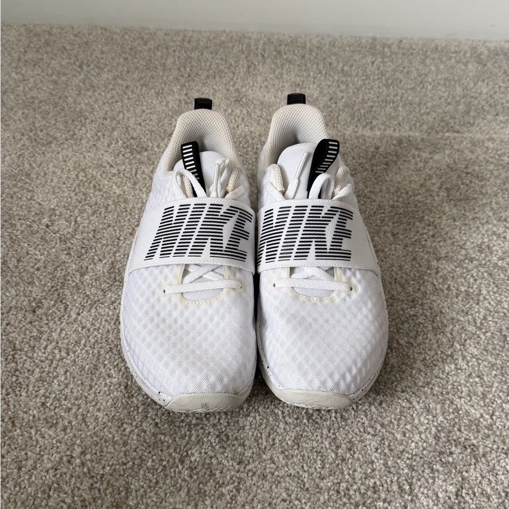 Nike White and Black Slip-On Athletic Sneakers